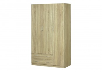 Шкаф для платья и белья 3-х дверный без зеркала Дуб Сонома в Козульке - kozulka.mebel54.com | фото