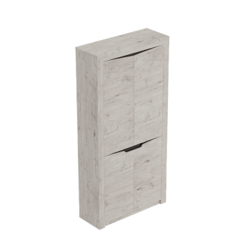 Шкаф двухдверный Соренто с комплектом полок (3 шт) Дуб бонифаций/Кофе структурный матовый в Козульке - kozulka.mebel54.com | фото