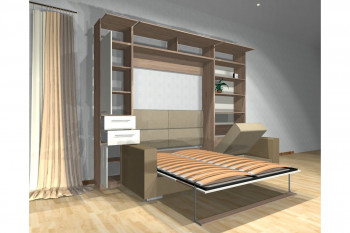 Шкаф-кровать с диваном Каролина в Козульке - kozulka.mebel54.com | фото