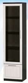 Шкаф средний с ящиком и стеклодверью ДЛЯ ГОСТИНОЙ ШСЯС-450 Венге/Дуб выбеленный в Козульке - kozulka.mebel54.com | фото