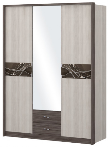 Шкаф трехстворчаты с зеркалом Шк68.1 Николь в Козульке - kozulka.mebel54.com | фото