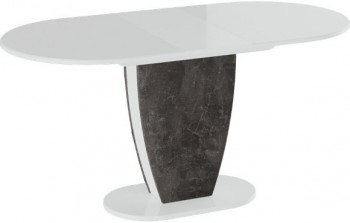 Стол обеденный «Монреаль» Тип 1 (Белый глянец/Моод темный) в Козульке - kozulka.mebel54.com | фото