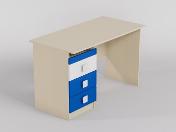 Стол (прямая столешница) Скай люкс (Синий/Белый/корпус Клен) в Козульке - kozulka.mebel54.com | фото