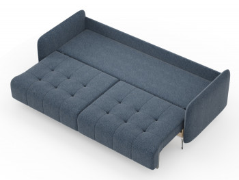 Валериан диван трёхместный прямой Синий, ткань RICO FLEX 101 в Козульке - kozulka.mebel54.com | фото