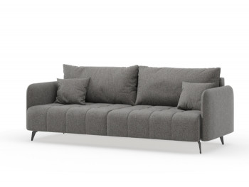Валериан диван трёхместный прямой Стальной, ткань RICO FLEX 9292 в Козульке - kozulka.mebel54.com | фото