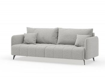 Валериан диван трёхместный прямой Светло-серый, ткань RICO FLEX 108 в Козульке - kozulka.mebel54.com | фото